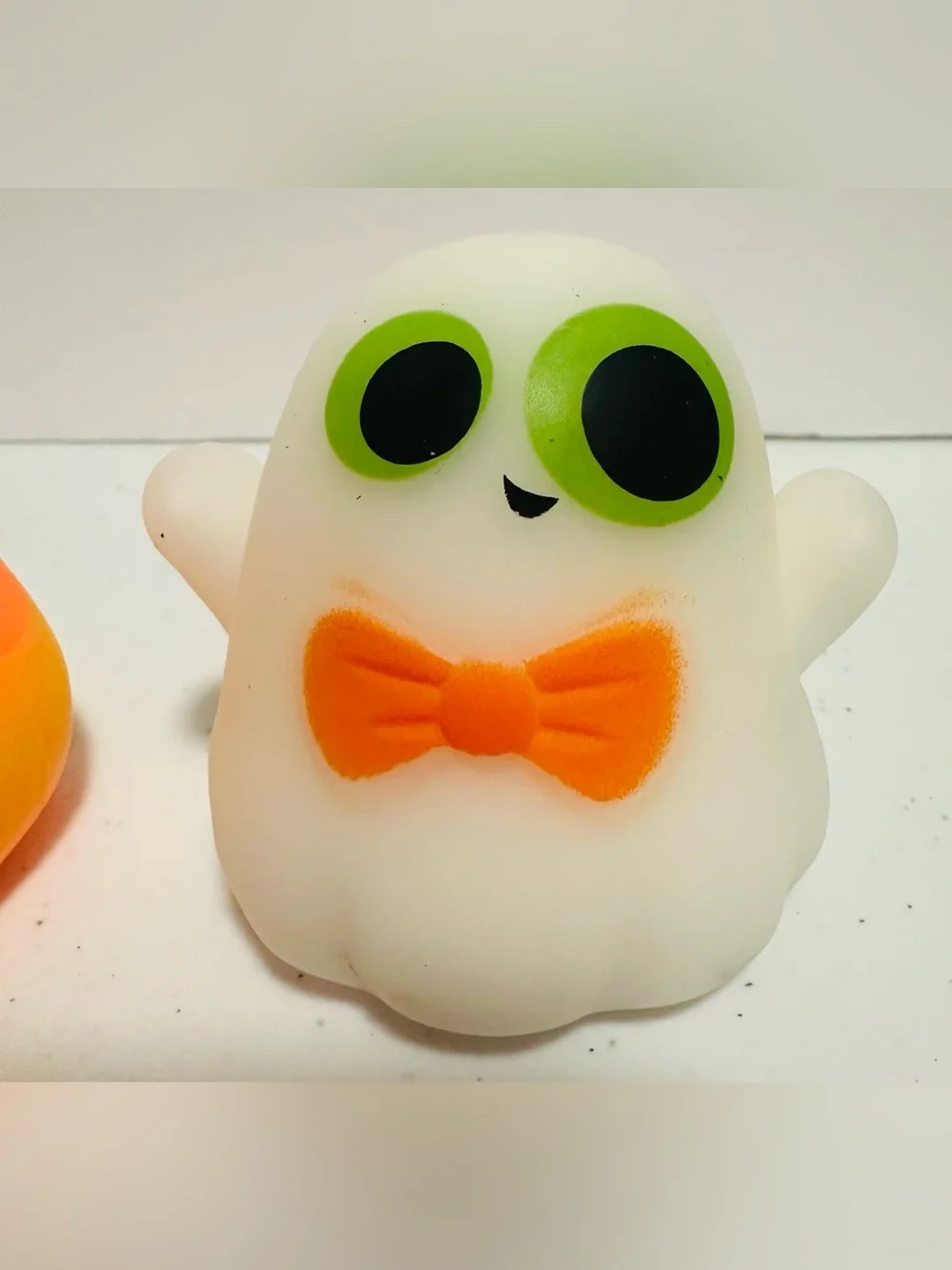 Cute Halloween Candy Corn and Ghost Squeeze Toys - Orange & White